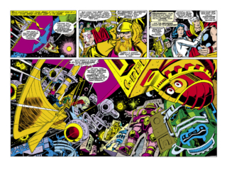 Thor #260, pgs. 10-11; pencils, Walter Simonson; inks, Tony DeZuniga