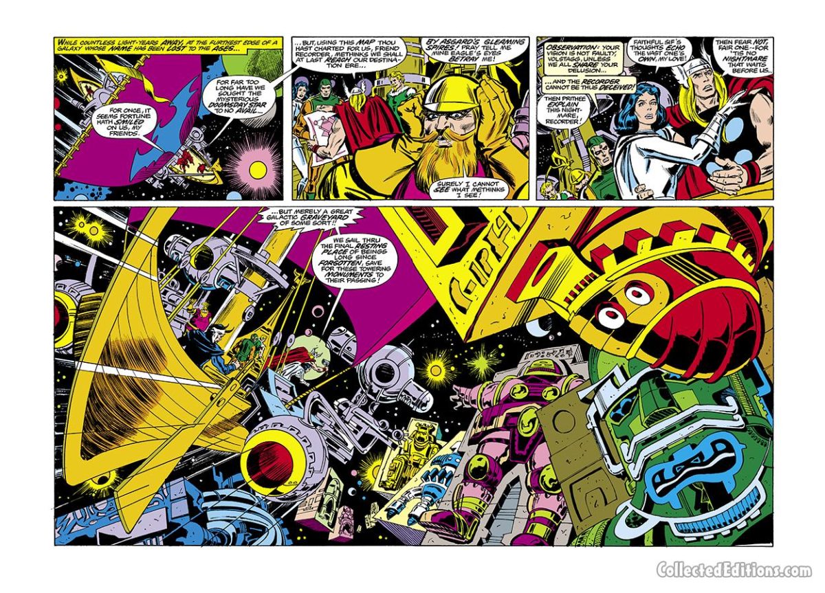 Thor #260, pgs. 10-11; pencils, Walter Simonson; inks, Tony DeZuniga