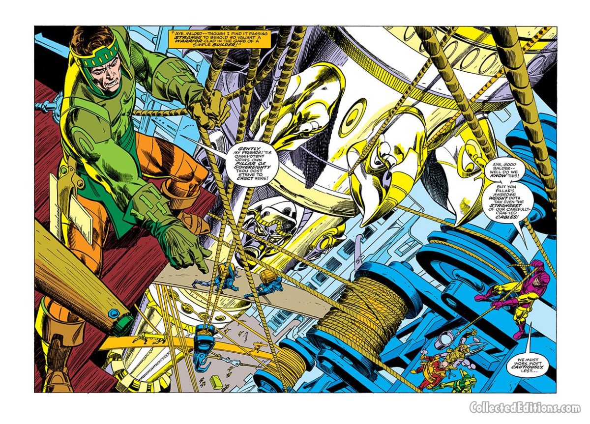 Thor #267, pgs. 2-3; pencils, Walter Simonson; inks, Tony DeZuniga