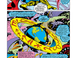 Thor #294, pg. 2; pencils, Keith Pollard; inks, Chic Stone; The Celestials