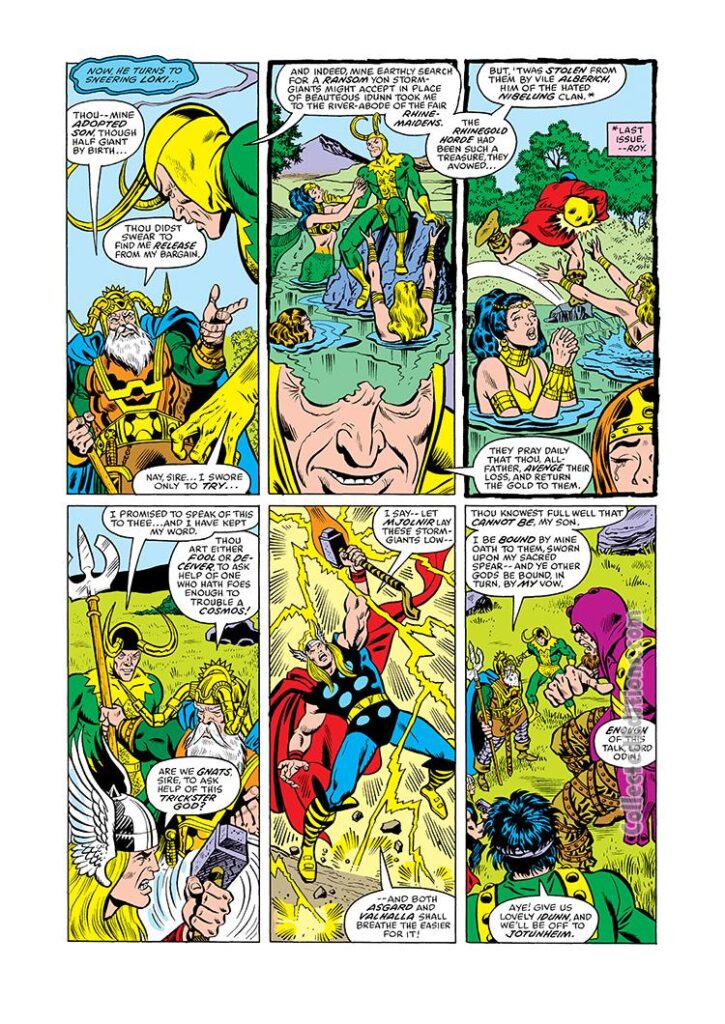Thor #295, pg. 5; pencils, Keith Pollard; inks, Chic Stone; Loki