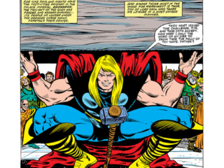 Mighty Thor #302, pg. 1; pencils, Keith Pollard; inks, Chic Stone