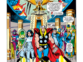 Thor #218, pg. 1; pencils, John Buscema; inks, Jim Mooney