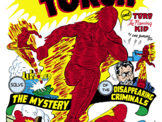 Human Torch Comics #4, pg. 1; "The Mystery of the Disappearing Criminals", Toro, Carl Burgos