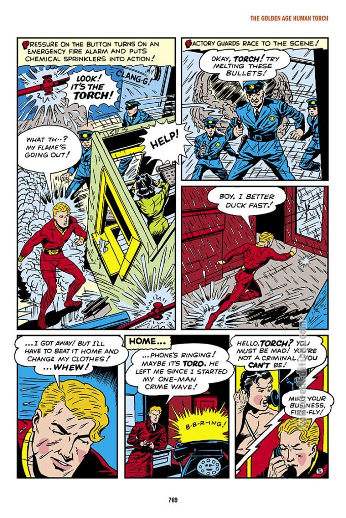 Human Torch Comics #6, pg. 5; "Secret Arsenal", Golden Age, Timely Marvel, Toro