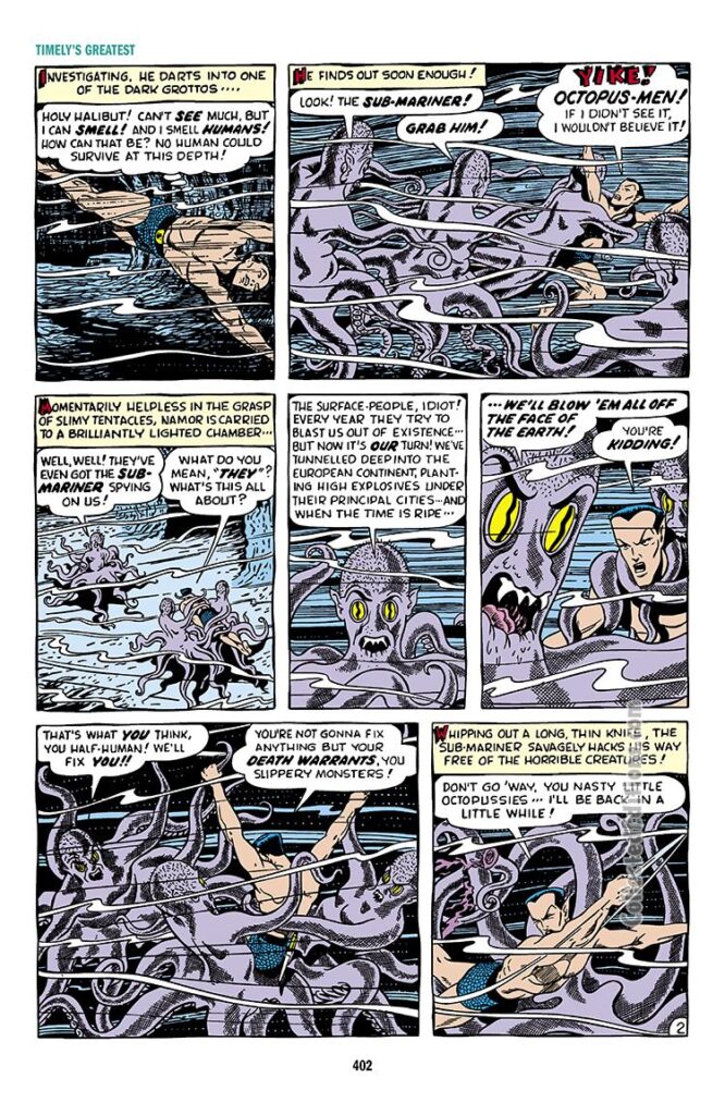 Human Torch Comics #38, pg. 15; &quot;The Octopus-Men!&quot;; Sub-Mariner/Bill Everett/Atlas era/Marvel/1950s