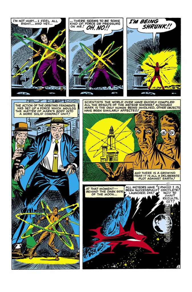 Tales of Suspense #1, pg. 22; "Prisoner of the Satellites!"; Steve Ditko, outer space comics, Atlas Era Marvel