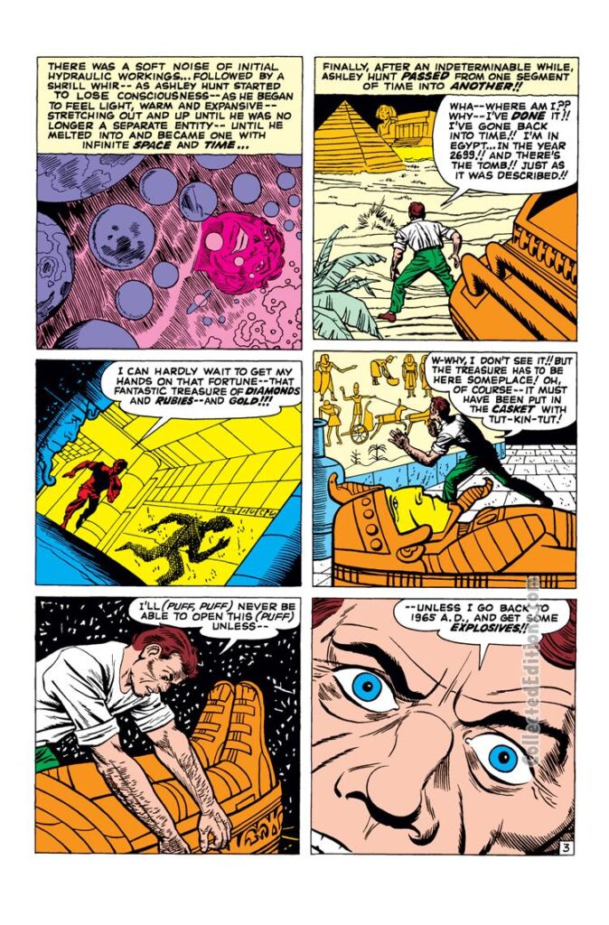 Tales of Suspense #3. "The Terrible Time Machine!", pg. 3. Marvel Atlas Era Jack Kirby
