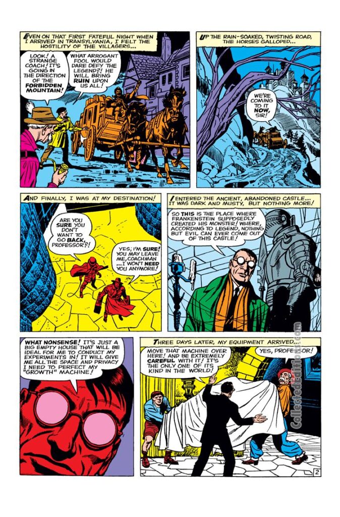 Tales of Suspense #11. "I Created...Sporr! The Thing That Could Not Die!", pg. 2. Stan Lee Jack Kirby