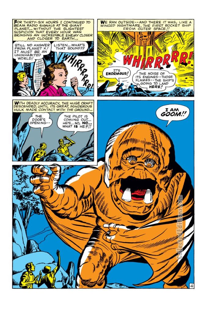Tales of Suspense #15. "Goom! The Thing From Planet X!", pg. 4. Stan Lee Marvel Monsters Jack KIrby