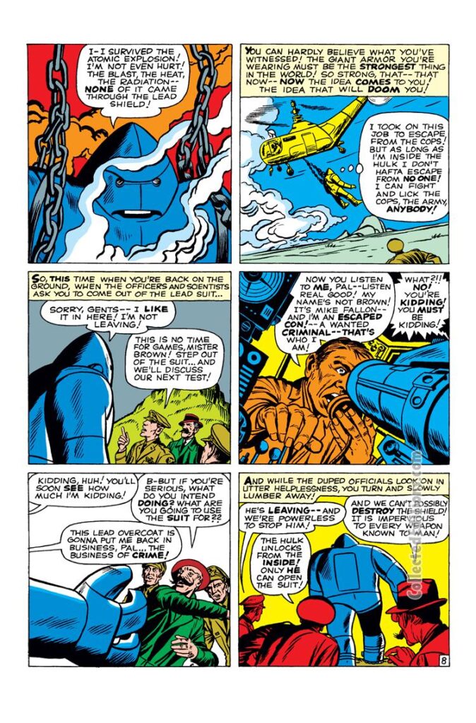 Tales of Suspense #16. "The Thing Called Metallo!", pg. 9. Jack Kirby Stan Lee