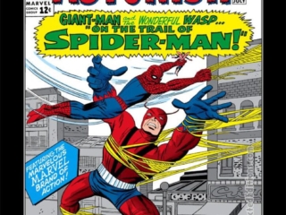 Tales to Astonish #57 cover; pencils, Jack Kirby; inks, Sol Brodsky; Giant-Man/Wasp, On The Trail of Spider-Man
