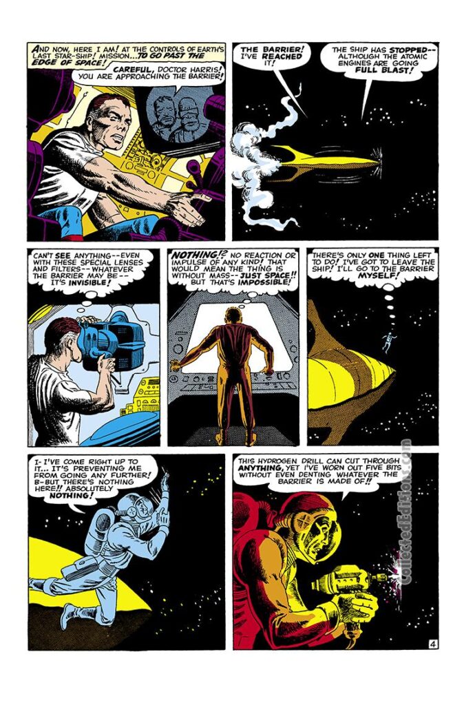 Tales to Astonish #9, pg. 10; &quot;No Way Out!&quot;; Steve Ditko/outer space/science fiction/Marvel Atlas