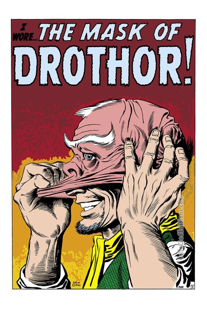 Tales to Astonish #11, pg. 21; "I Wore...the Mask of Drothor!"; Steve Ditko/Masters of Suspense