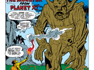 Tales to Astonish #13. "I Challenged...Groot! The Monster From Planet X!", pg. 1. Stan Lee Jack Kirby first appearance of Groot