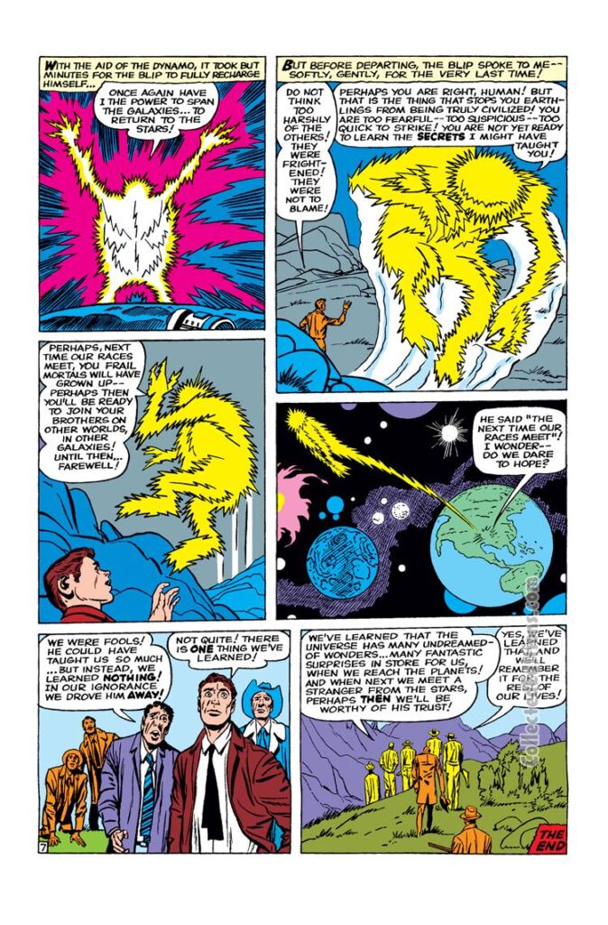 Tales to Astonish #15. "I Learned the Dread Secret of the Blip!", pg. 7 Stan Lee Jack Kirby
