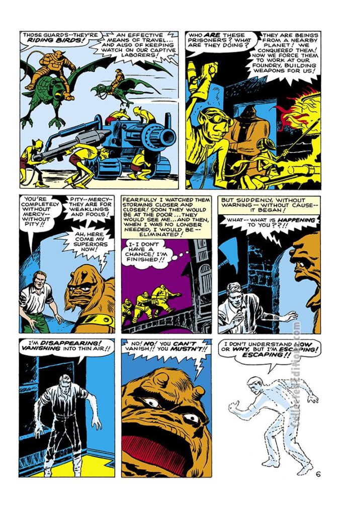 Tales to Astonish #25. "I Was Captured by the Creature From Krogarr!", pg. 7. Jack Kirby