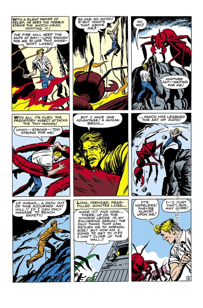 Tales to Astonish #27. "The Man in the Ant Hill!", pg. 6. Ant-Man/Hank Pym first appearance Stan Lee, Jack Kirby