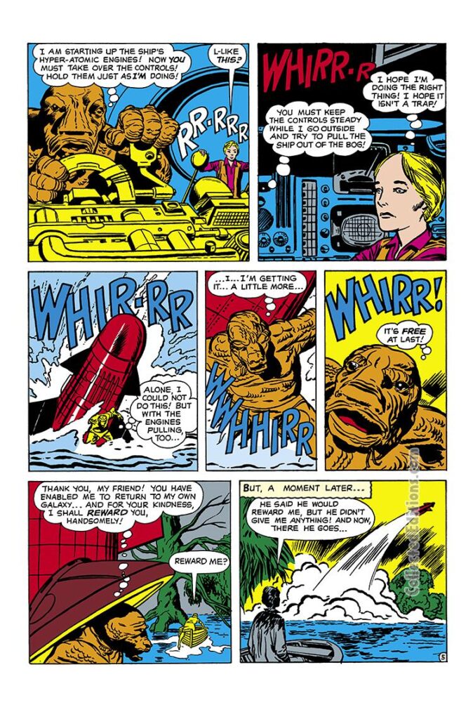Tales to Astonish #30. "The Thing from the Hidden Swamp", pg. 5. Larry Lieber Atlas monsters