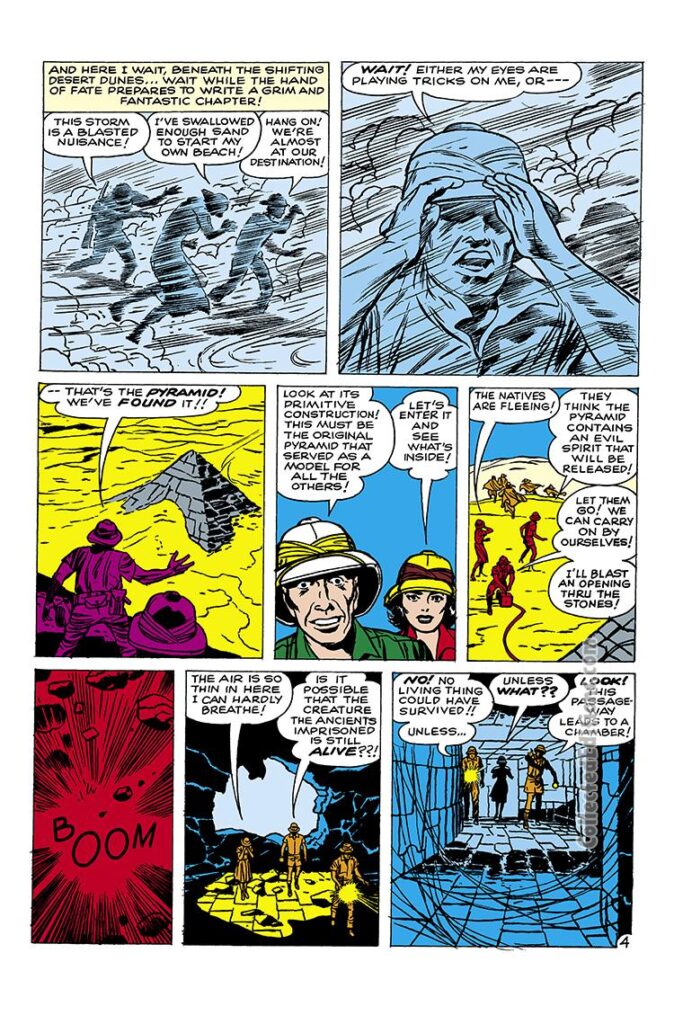 Tales to Astonish #31. "When the Mummy Walks", pg. 4. Stan Lee Jack Kirby