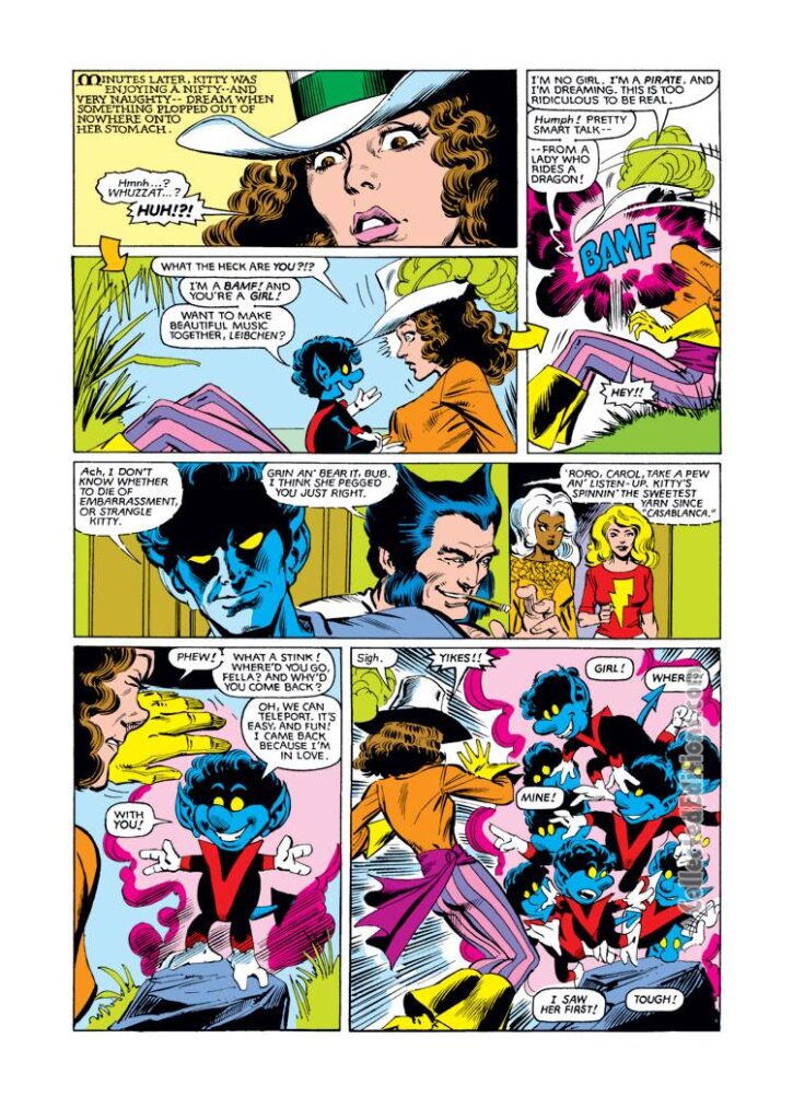 Uncanny X-Men #153, pg. 13; pencils, Dave Cockrum; Kitty's Fairy Tale, first appearance Bamf