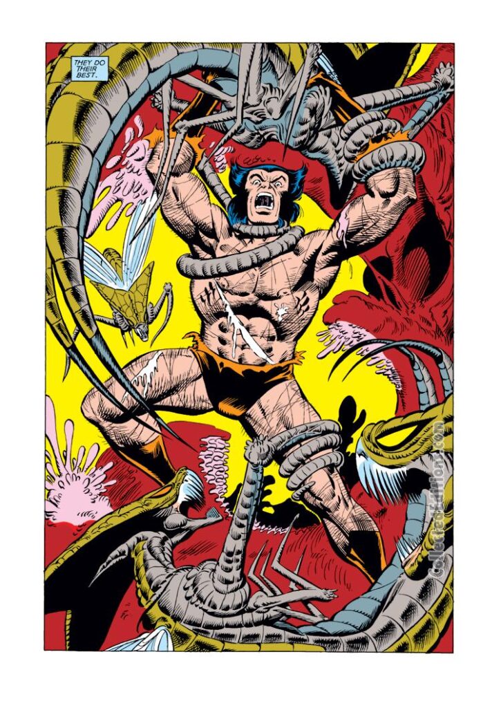 Uncanny X-Men #162, pg. 20; pencils, Dave Cockrum; Wolverine vs. the Brood