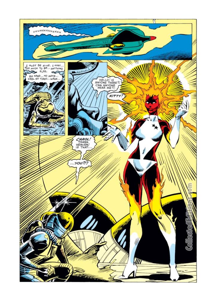 Uncanny X-Men #164, pg. 12; pencils, Dave Cockrum; Carol Danvers/Binary form/first appearance/Ms. Marvel/Captain Marvel