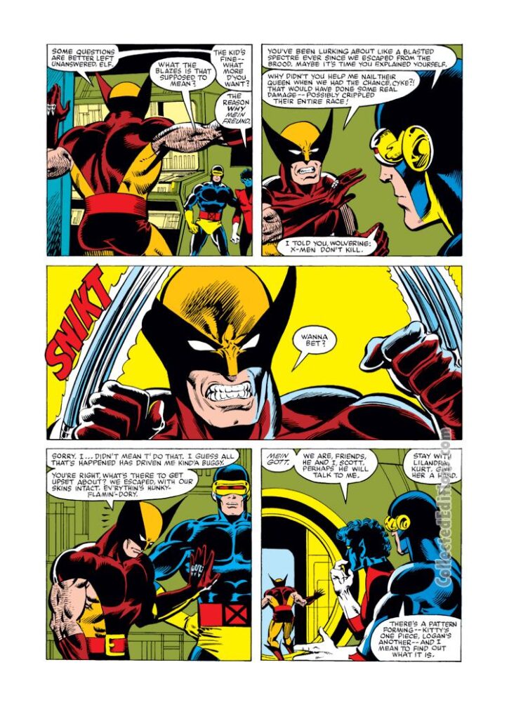 Uncanny X-Men #164, pg. 17; pencils, Dave Cockrum; Wolverine, Cyclops