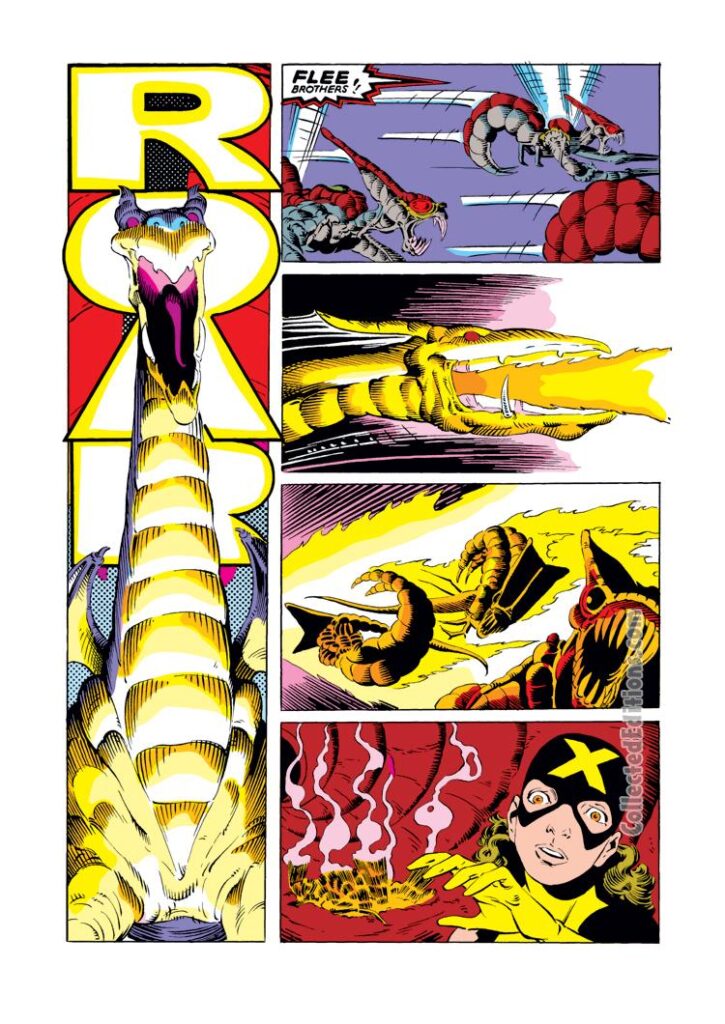Uncanny X-Men #166, pg. 28; pencils, Paul Smith; Kitty Pryde costume/Lockheed/Brood
