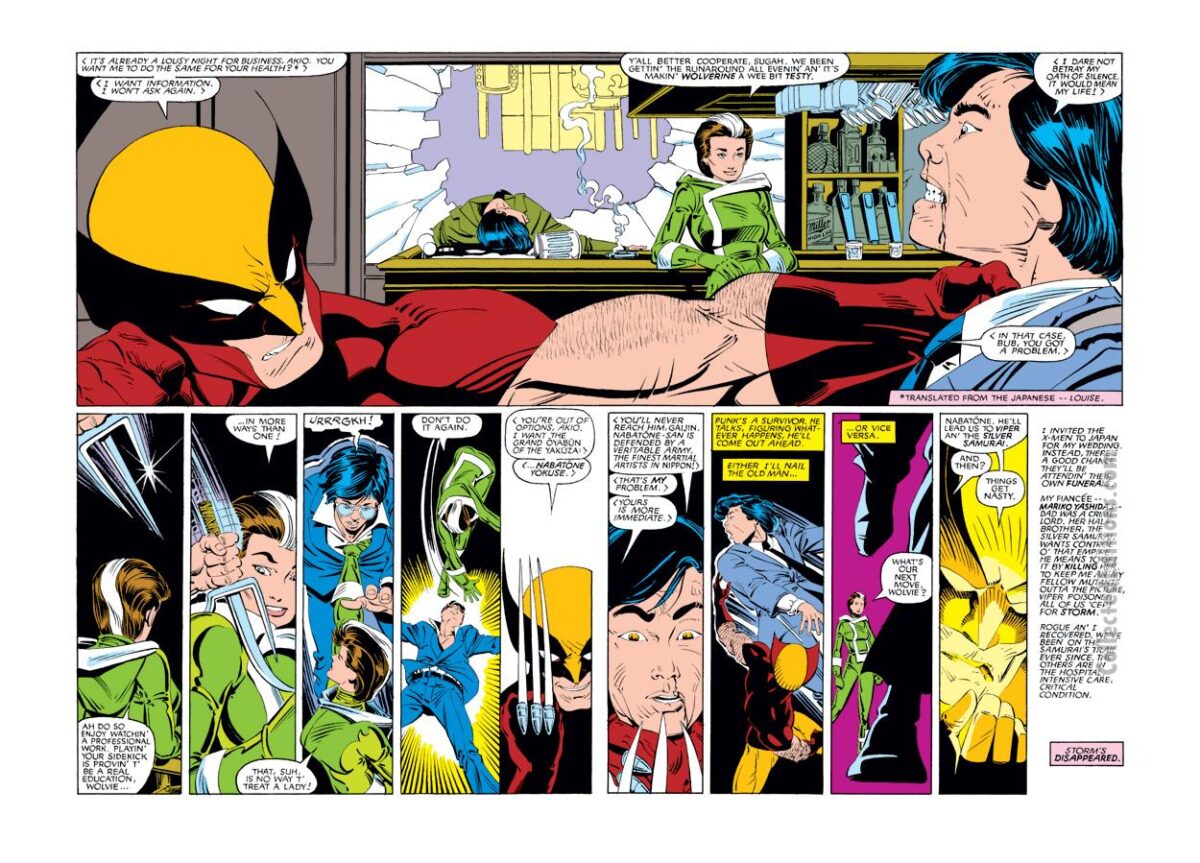 Uncanny X-Men #173, pgs. 2-3; pencils, Paul Smith; Rogue, Wolverine team-up
