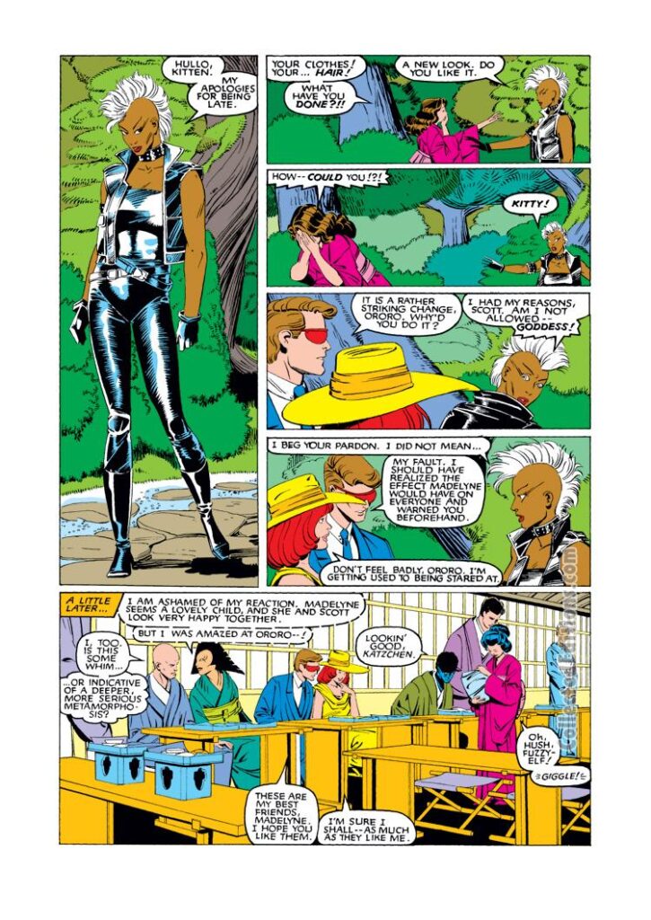Uncanny X-Men #173, pg. 19; pencils, Paul Smith; Storm mohawk