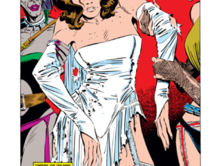 Uncanny X-Men #179, pg. 2; pencils, John Romita, Jr.; inks, Dan Green; Kitty pryde/Caliban Morlocks wedding