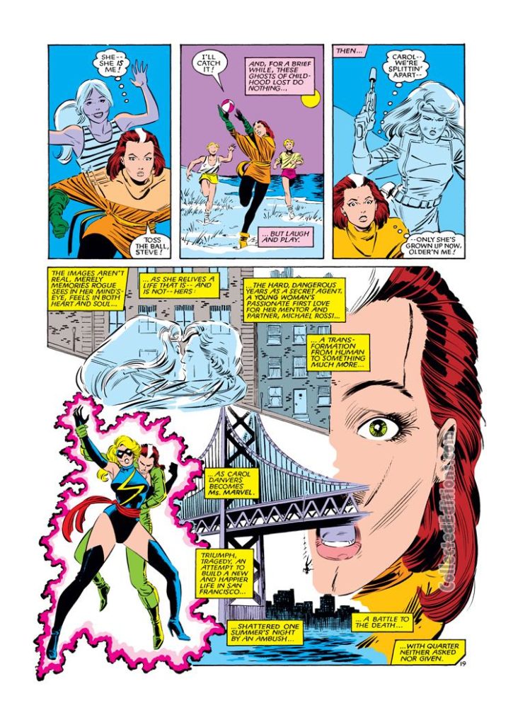 Uncanny X-Men #182, pg. 19; pencils, John Romita Jr.; inks, Dan Green; Rogue