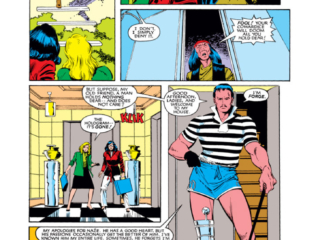 Uncanny X-Men #184, pg. 4; pencils, John Romita Jr.; inks, Dan Green; Forge