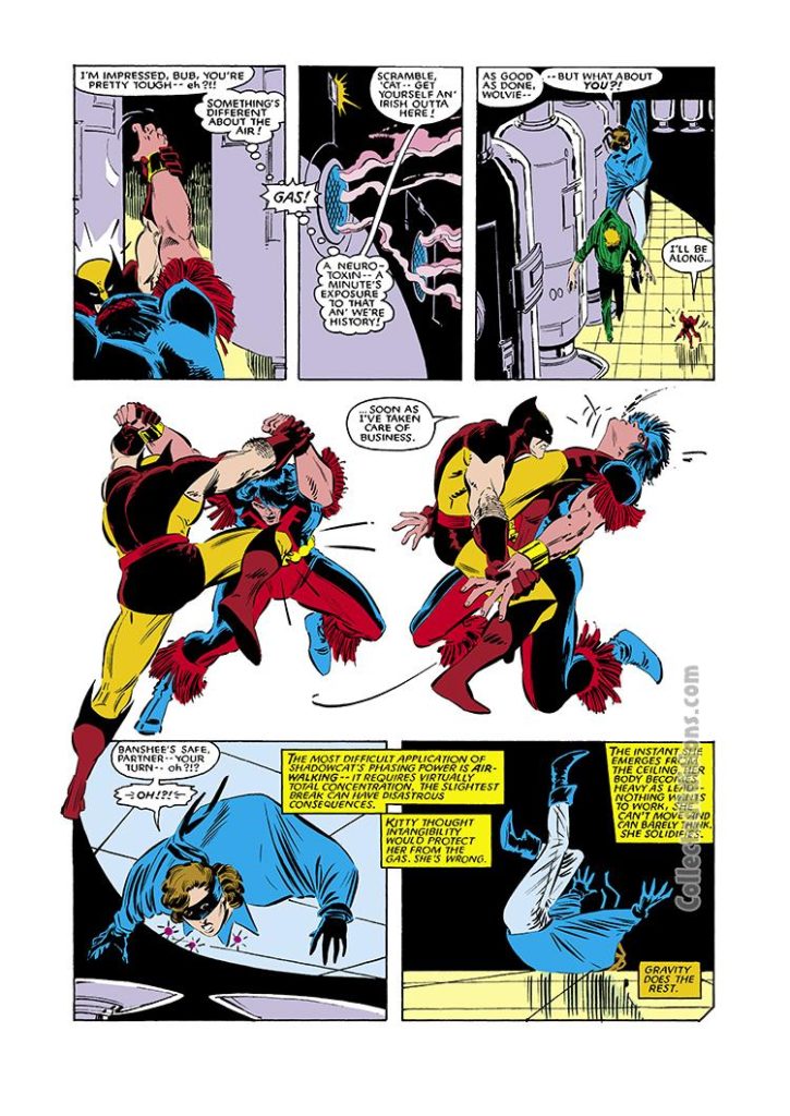 Uncanny X-Men #192, pg. 1; pencils, John Romita Jr.; inks, Dan Green, Steve Leialoha