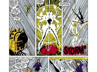 Uncanny X-Men #206, pg. 14; layouts, John Romita Jr.; pencils and inks, Dan Green; Kitty Pryde, Spiral, Storm, David Ishima