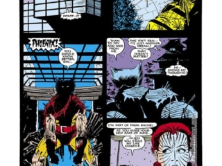 Uncanny X-Men #207, pg. 10; layouts, John Romita Jr.; pencils and inks, Dan Green; Rachel Grey, Phoenix, Wolverine