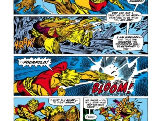Warlock #4, pg. 18; pencils, Gil Kane; inks, Tom Sutton; Adam Warlock, Trax/Triax