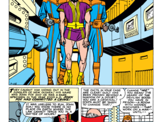World of Fantasy #16. "Prison 2000 A.D.", pg. 1. Stan Lee Larry Lieber Jack Kirby sci-fi