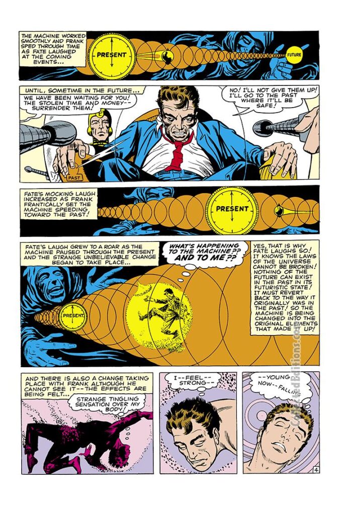 World of Fantasy #18, pg. 10; "The Clock Strikes Never!"; Steve Ditko, Atlas Era Marvel suspense/sci-fi/mystery