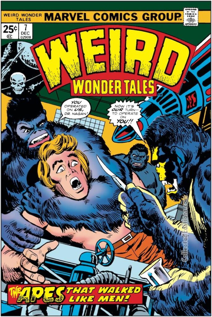 Weird Wonder Tales #7 cover; pencils, Larry Lieber; inks, Vince Colletta; Gorilla-Man/Dr. Arthur Nagan