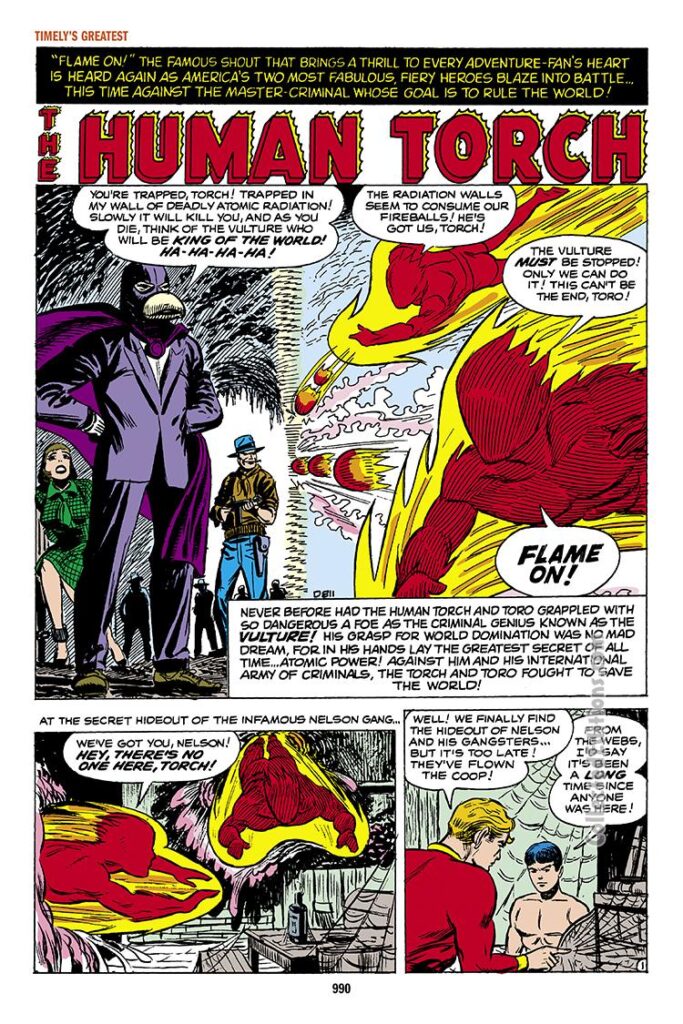 Young Men #26; pg. 1; "The Human Torch"; Human Torch/Toro, the Vulture, Timely Atlas Marvel