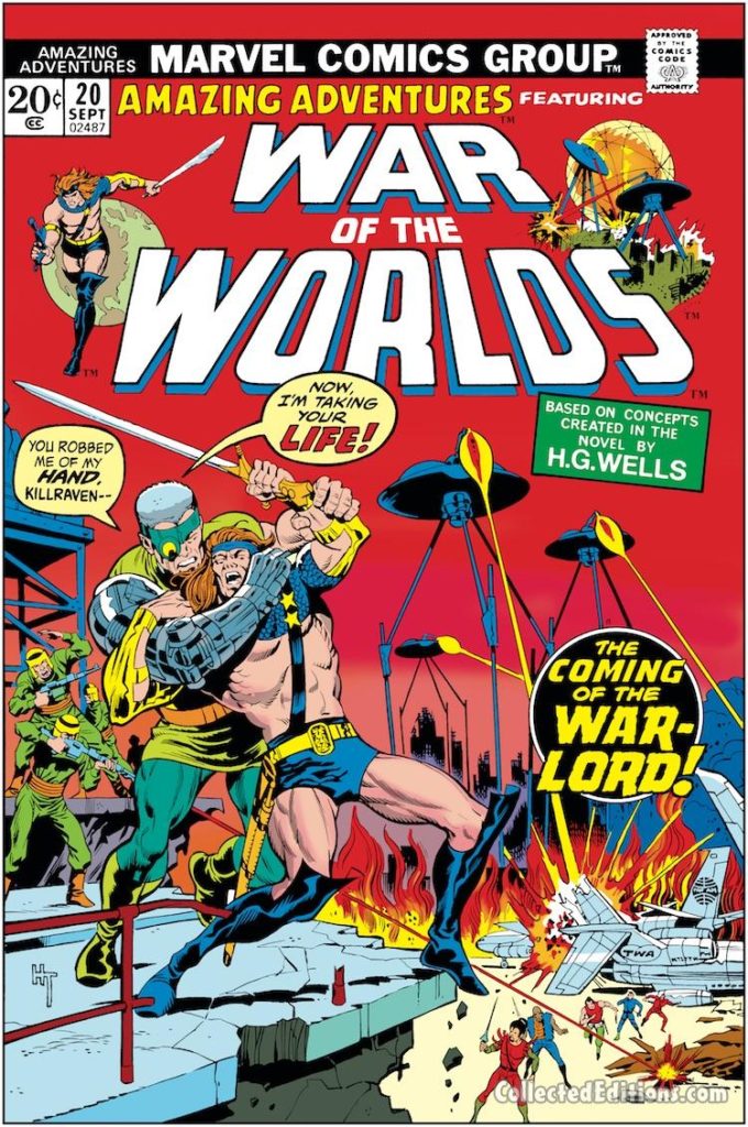 Amazing Adventures/Killraven #20 cover; pencils and inks, Herb Trimpe; H.G. Wells War of The Worlds