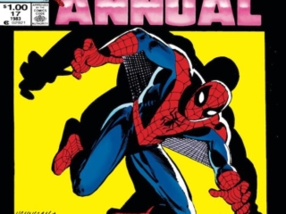 Amazing Spider-Man Annual #17 cover; pencils, Ed Hannigan; inks, Klaus Janson