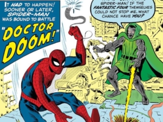 Amazing Spider-Man #5 cover; pencils and inks, Steve Ditko; It had to happen, sooner or later Spider-Man was bound to battle Doctor Doom