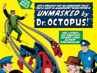 Amazing Spider-Man #12 cover; pencils and inks, Steve Ditko; Unmasked by Doctor Octopus, J. Jonah Jameson, Betty Brant