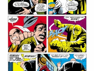 Amazing Spider-Man #69, pg. 3; layouts, John Romita Sr.; pencils and inks, Jim Mooney; Kingpin, Wilson Fisk, Vanessa Fisk, crime boss