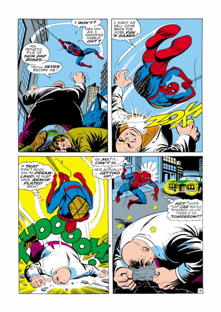 Amazing Spider-Man #70, pg. 16; layouts, John Romita Sr.; pencils and inks, Jim Mooney; Kingpin, Wilson Fisk