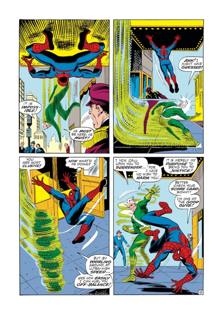 Amazing Spider-Man #71, pg. 15; layouts, John Romita Sr.; pencils and inks, Jim Mooney; Quicksilver/Pietro Maximoff