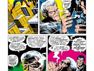 Amazing Spider-Man #74, pg. 18; layouts, John Romita Sr.; pencils and inks, Jim Mooney; first appearance of Silvermane, Man Mountain Marko, Secret of the Stone tablet, Petrified
